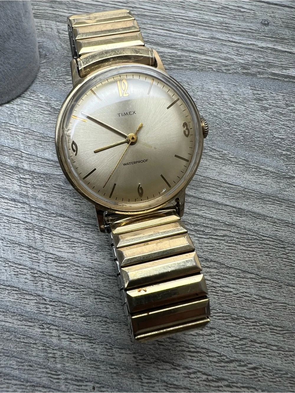 VTG Timex Marlin Mechanical Men's Gold-Tone Classic Analog Watch